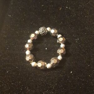 Elegant Silver Beaded Bracelet